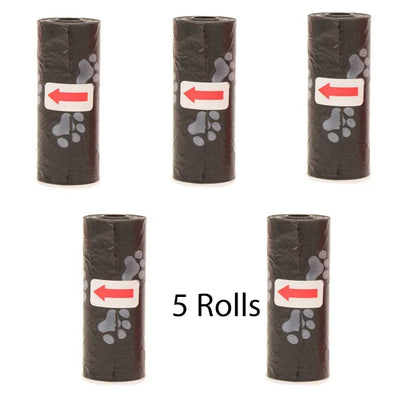 Disposable Dog Poop Bags with Bone Dispenser & Leash Clip