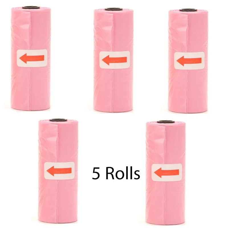 Disposable Dog Poop Bags with Bone Dispenser & Leash Clip