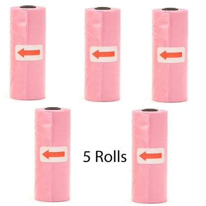 Disposable Dog Poop Bags with Bone Dispenser & Leash Clip