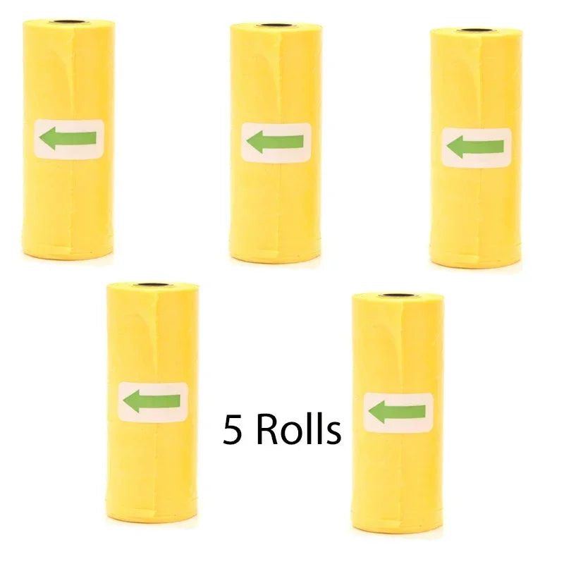 Disposable Dog Poop Bags with Bone Dispenser & Leash Clip