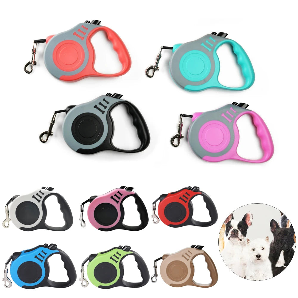 Retractable Dog Leash – 3m & 5m for Small, Medium & Large Dogs