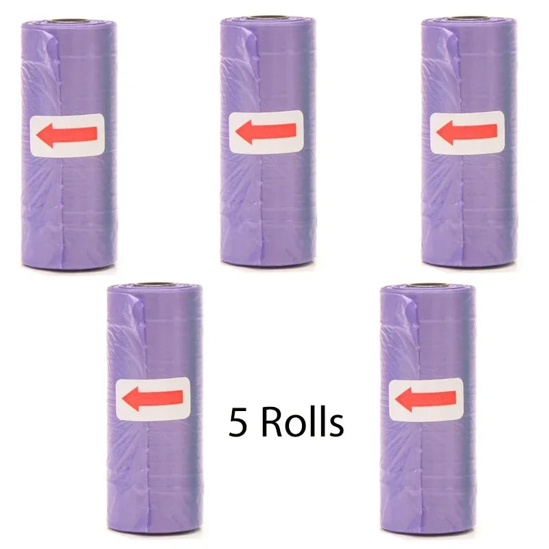 Disposable Dog Poop Bags with Bone Dispenser & Leash Clip
