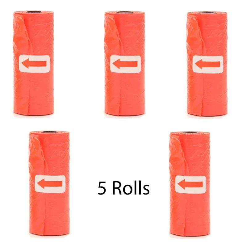 Disposable Dog Poop Bags with Bone Dispenser & Leash Clip