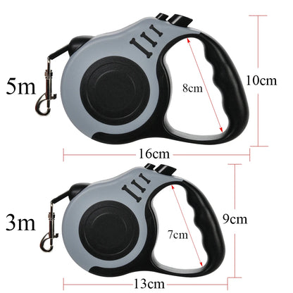 Retractable Dog Leash – 3m & 5m for Small, Medium & Large Dogs