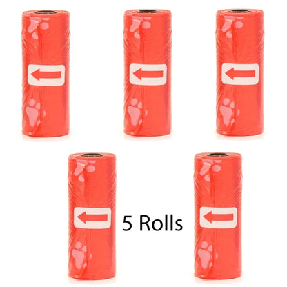 Disposable Dog Poop Bags with Bone Dispenser & Leash Clip