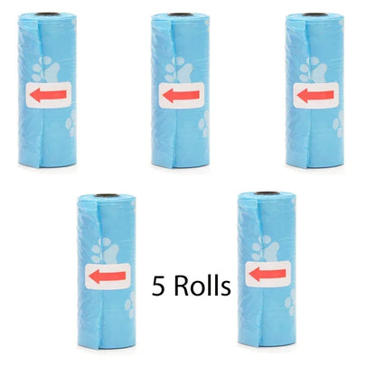 Disposable Dog Poop Bags with Bone Dispenser & Leash Clip